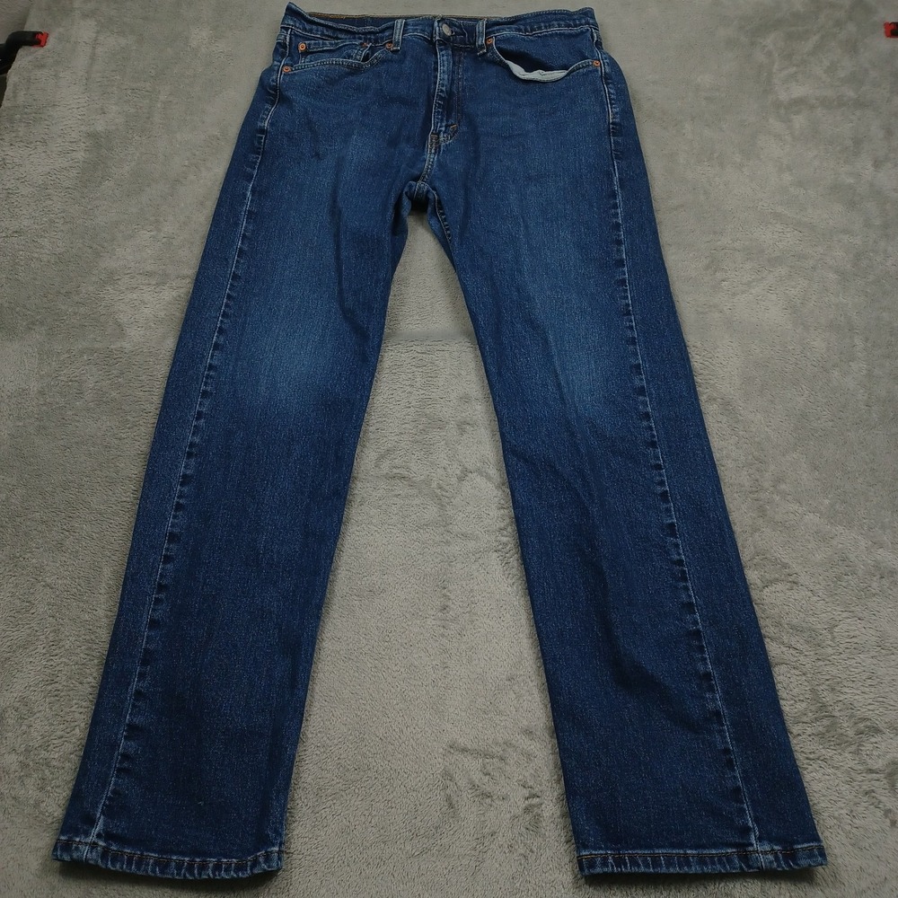 Levis 505 Jeans Mens 34x32 Blue Denim Straight Casual Pockets Modern A7